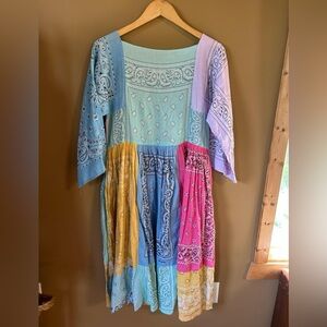 Psychic Outlaw Patchwork Midi dress size s/m